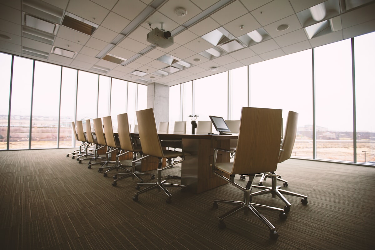Fielder & Company conference room with floor-to-ceiling windows